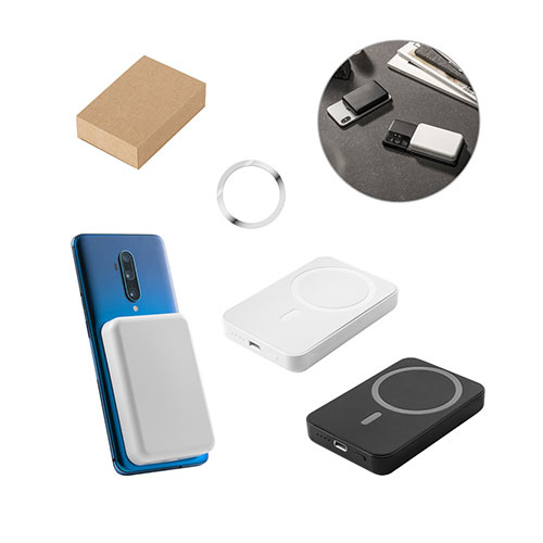 AMPERE 5 - power bank magnetico da 5.000 mAh con caricatore wireless - dettaglio