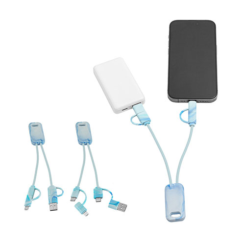 BERNERS - cavetto USB 6-in-1 in rPET riciclato - dettaglio