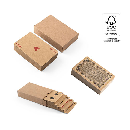 FISCHER - mazzo di carte classiche in carta kraft - dettaglio