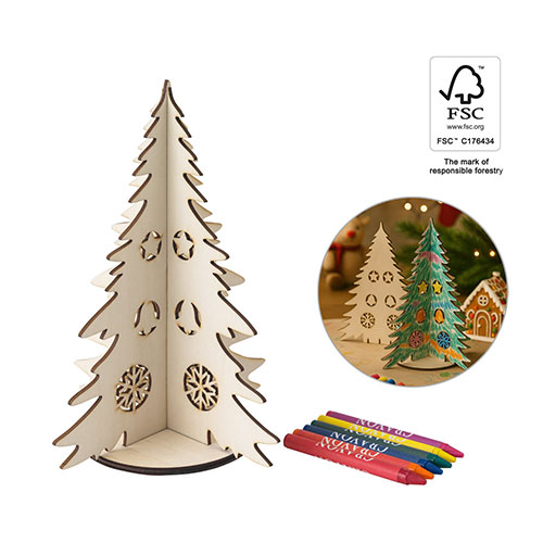 PINERY - albero di Natale in legno da colorare - dettaglio