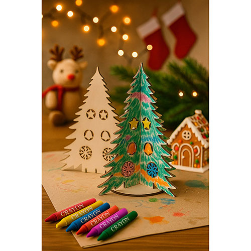PINERY - albero di Natale in legno da colorare - dettaglio