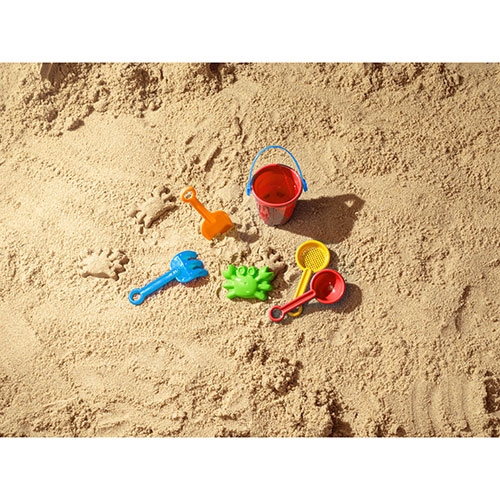 VALLARTA - giochi da spiaggia con secchiello e 5 accessori - dettaglio