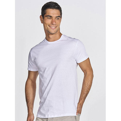 T-shirt di alta qualità in cotone SUPER-T bianca - dettaglio