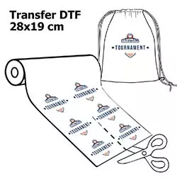 Transfer DTF 28x19 cm termoadesivi per tessuti misura media
