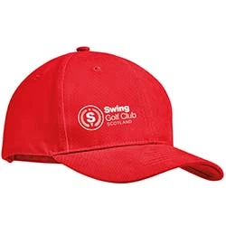 cappello baseball personalizzato rosso con logo