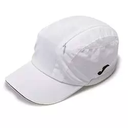 cappellini running marcati joma bianchi con visiera rigida precurvata elastico sulla nuca taglia unica