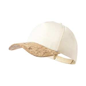 cappellino baseball bianco con visiera green in sughero