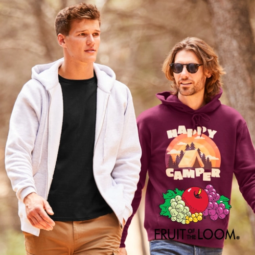 felpe personalizzate fruit of the loom con cappuccio e girocollo 