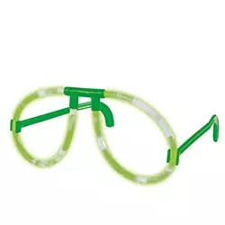 occhiali luminosi di colore verde per gadget feste 