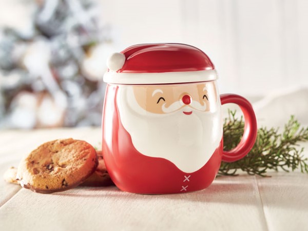 tazza natalizia come gadget natale a forma di babbo natale