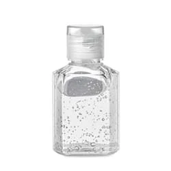 gel igienizzante in piccolo dispenser trasparente