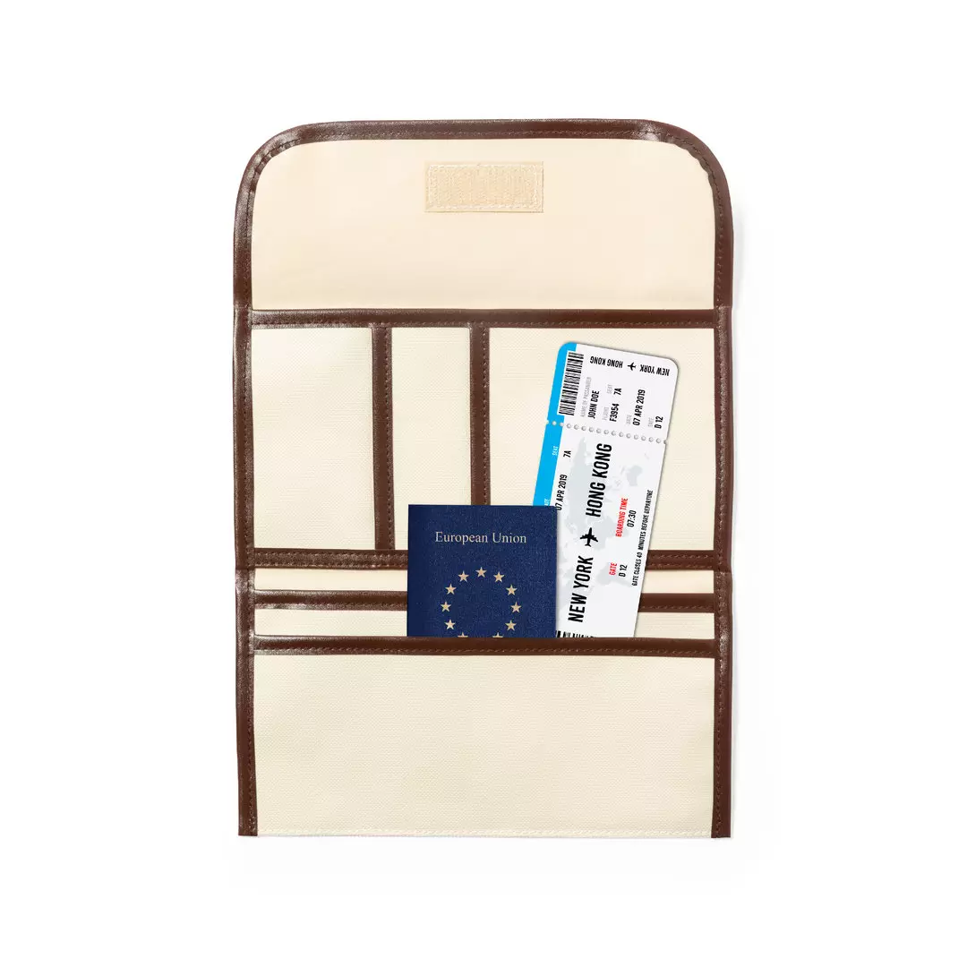 porta documenti da viaggio apribile con tante tasche e documenti all'interno porta documenti da viaggio apribile con tante tasche e documenti all'interno