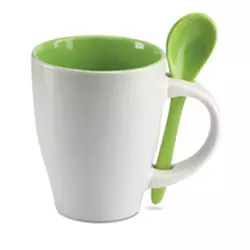 tazza in ceramica con cucchiaino
