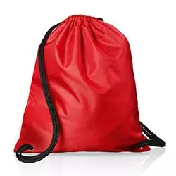 sacchetta sportiva con lacci di colore rosso