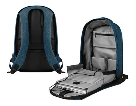zaini antiscippo accessoriato con zip antiscippo antifurto color blu melange zaini antiscippo accessoriato con zip antiscippo antifurto color blu melange